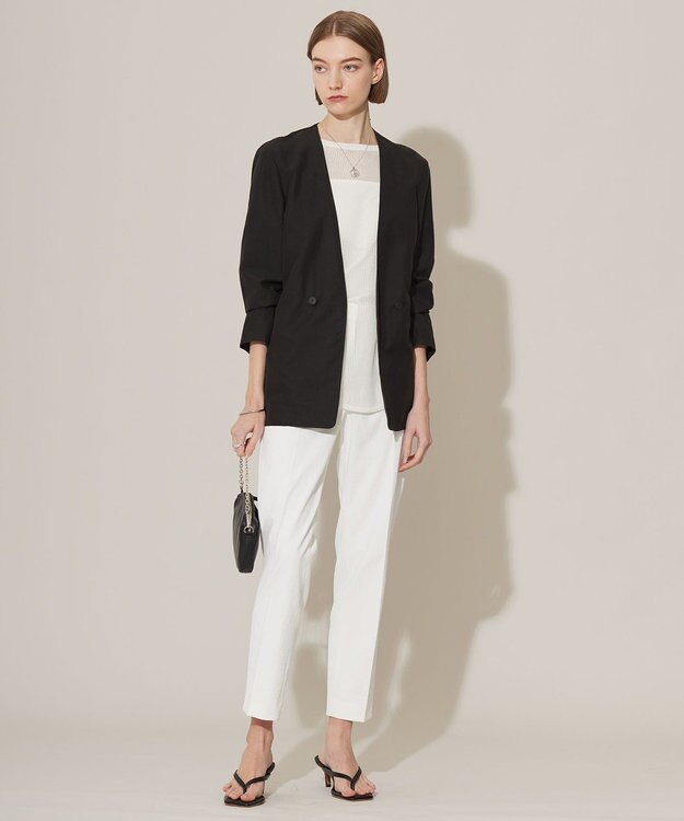 ICB L 【洗える】 ドライメッシュ ニットトップス オフホワイト系