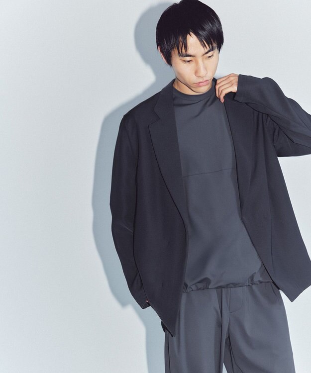 UNFILO MENS ダブルクロス イージージャケット ブルーグレー