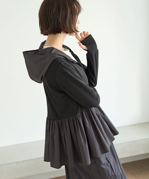 UNFILO ペプラムフーディラッシュガード[2024年版] ブラック