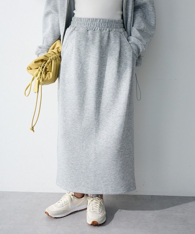 Green Parks ウエストタックＩラインカットスカート Gray Mixture