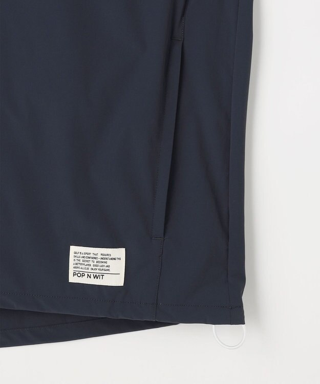 PW CIRCULUS 【撥水加工 / 小さくまとまる】【UNISEX】オーバーサイズ パッカブルベスト ゴルフウェア メンズ レディース ネイビー系