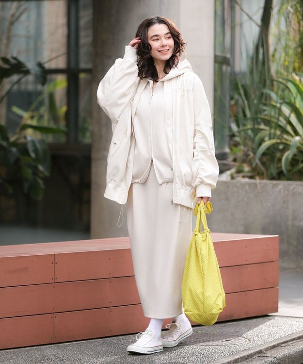 Green Parks ウエストタックＩラインカットスカート Light Beige