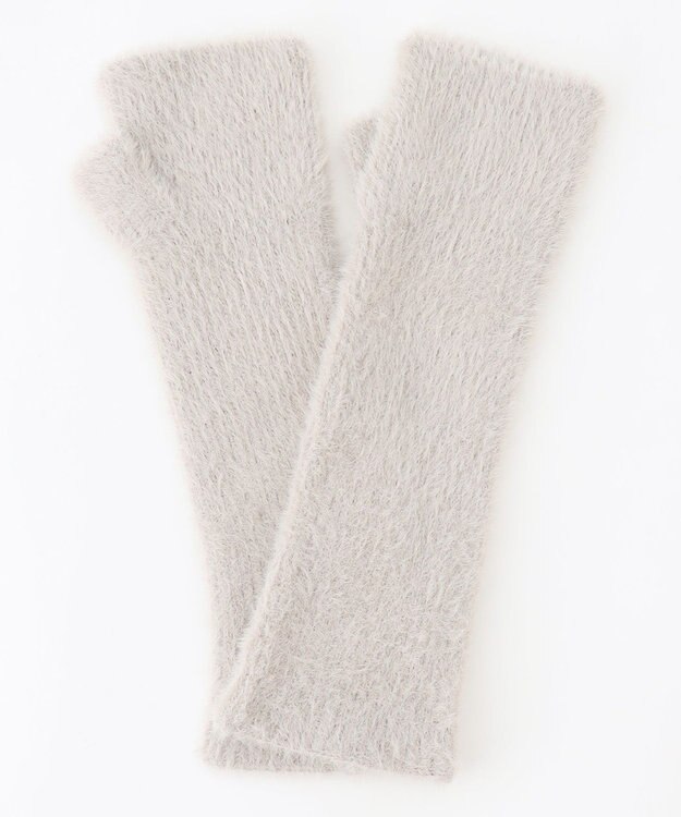 ANY SIS 【WEB＋一部店舗限定】シャギー ハンドウォーマー ライトグレー