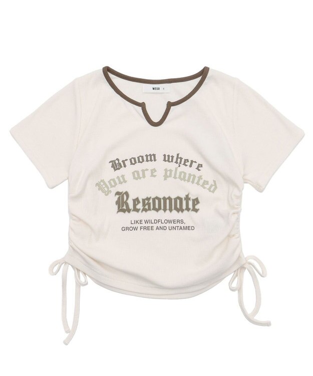 WEGO キーネックサイドレースアップちびT 柄6