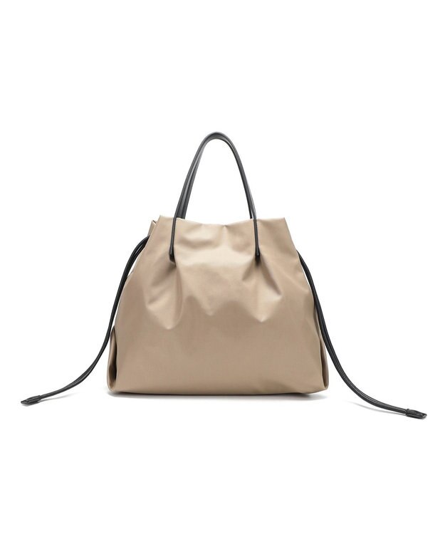 style code 【PADMA/パドマ】カードケース付　ナイロン巾着トートバッグ ベージュ