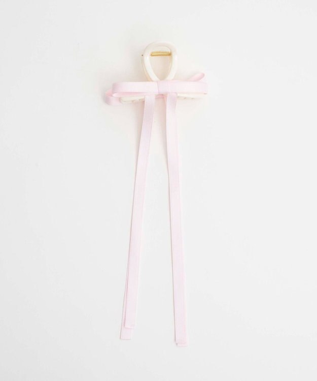 WEGO Lロングリボンバンスクリップ ライトピンク