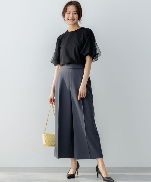 組曲 L 【VERY掲載・WEB限定】チュールカバー カットソー ブラック系