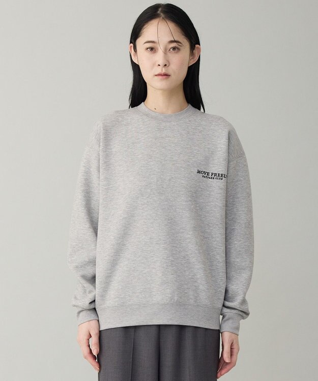 UNFILO MENS 【男女兼用】BEAUTY FORM JERSEY ロゴ クルー グレー