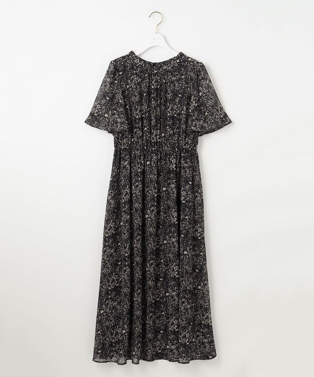 ANY SIS L 【洗える】プリント ワンピース ブラック系