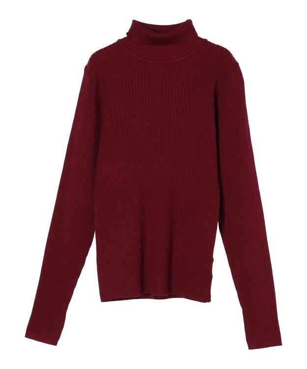 CRAFT STANDARD BOUTIQUE ウォッシャブルリブタートルニットプルオーバー Bordeaux