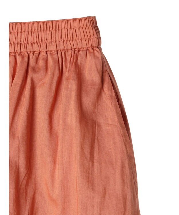 earth music&ecology コットンボイルランダム切替フレアスカート Orange