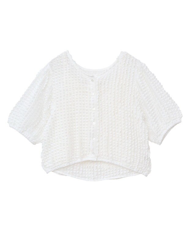 earth music&ecology ミニフリルカットレースアンサンブル Off White