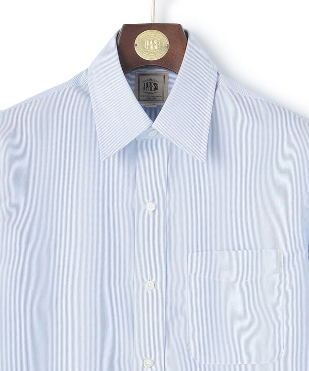 J.PRESS MEN 【Single Needle Tailoring / 形態安定】ブロードストライプ シャツ /レギュラー サックスブルー系1