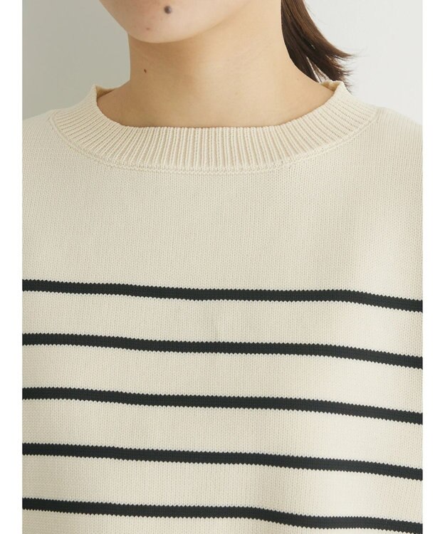 Green Parks ・ｎｏｖｅｍ９　ボーダーエアーニットプルオーバー Ivory