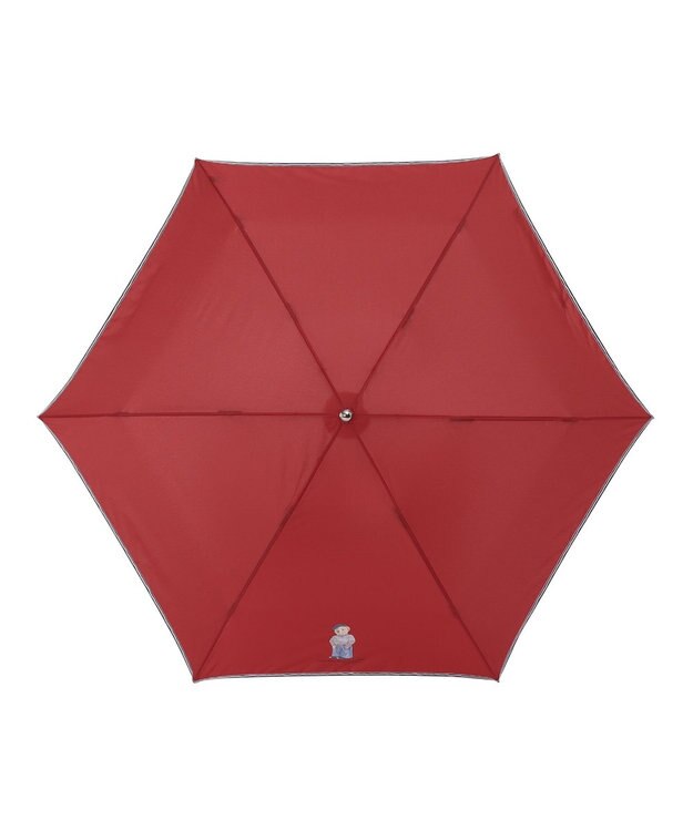 MOONBAT POLO RALPH LAUREN 折りたたみ傘 無地×フレンチベア 軽量 レッド