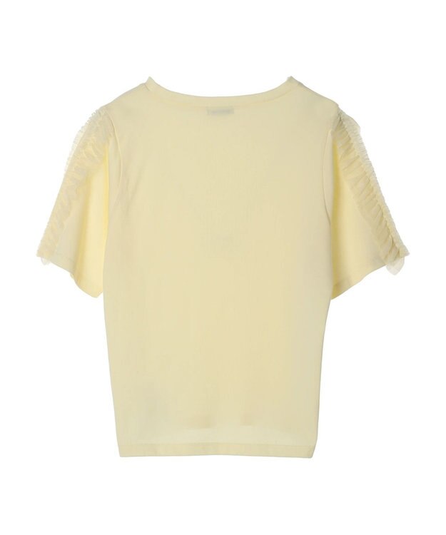 earth music&ecology チュールフリルプルオーバー Light Yellow