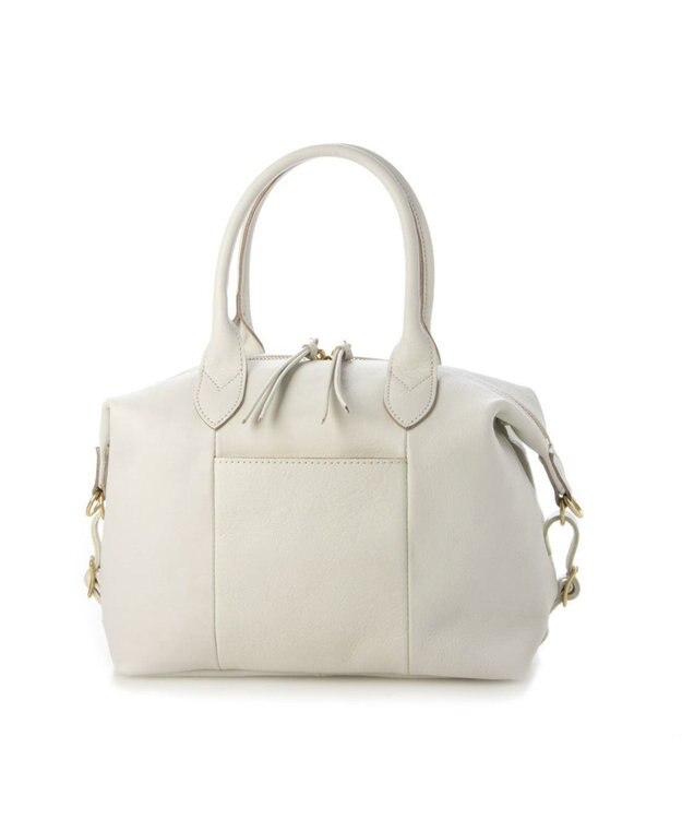 UNBILLION perche 姫路エアリーレザー2wayボストンバッグS アイボリー