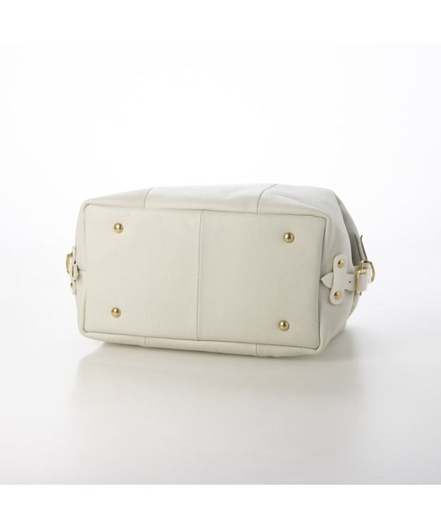 UNBILLION perche 姫路エアリーレザー2wayボストンバッグS アイボリー