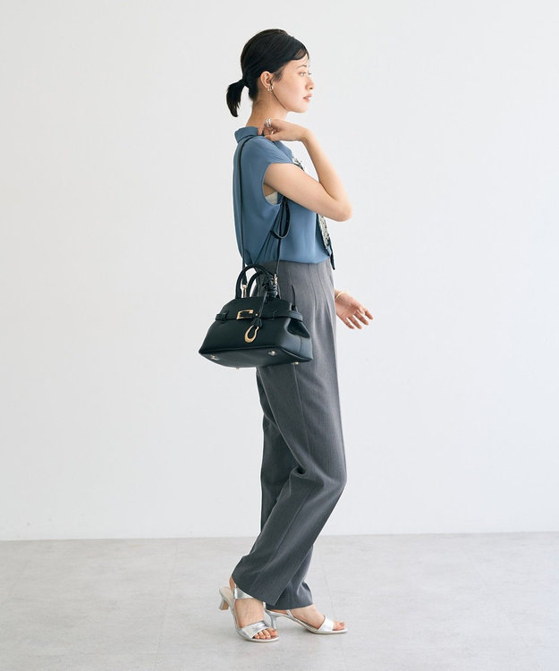 YECCA VECCA スタイルアップテーパードパンツ Gray