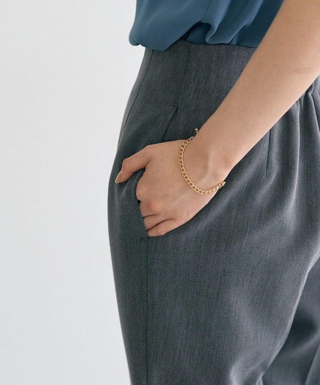 YECCA VECCA スタイルアップテーパードパンツ Gray