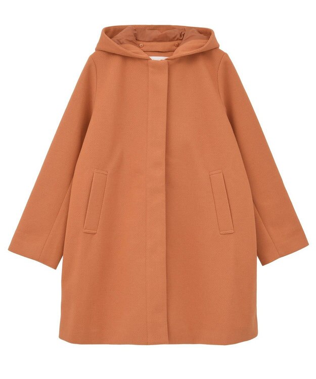 Green Parks ２ｗａｙフード取り外しＡラインコート Orange