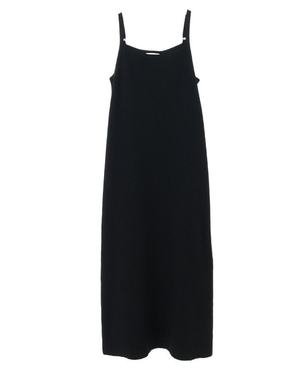 earth music&ecology ＳＥＴ２点襟付きカーディガン＋ニットワンピース Black