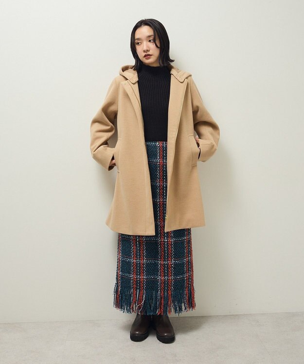 Green Parks ２ｗａｙフード取り外しＡラインコート Beige