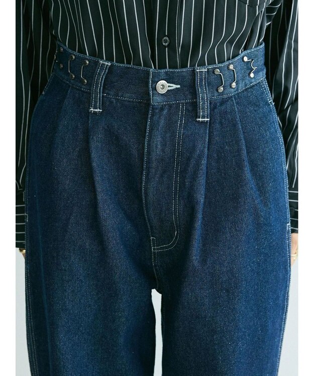 CRAFT STANDARD BOUTIQUE 【ユニセックス】デニム2タックワイドテーパードパンツ Dark Indigo