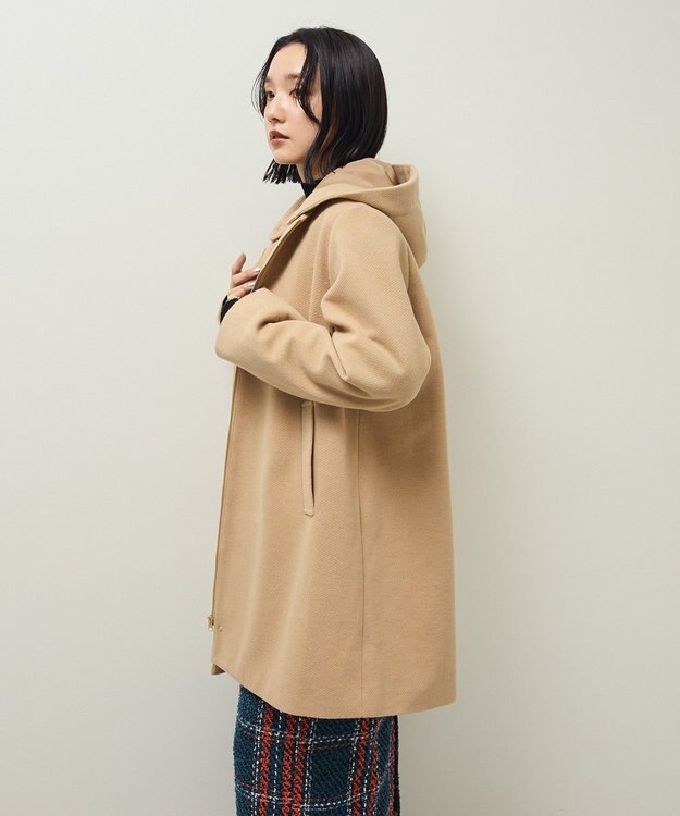 Green Parks ２ｗａｙフード取り外しＡラインコート Beige