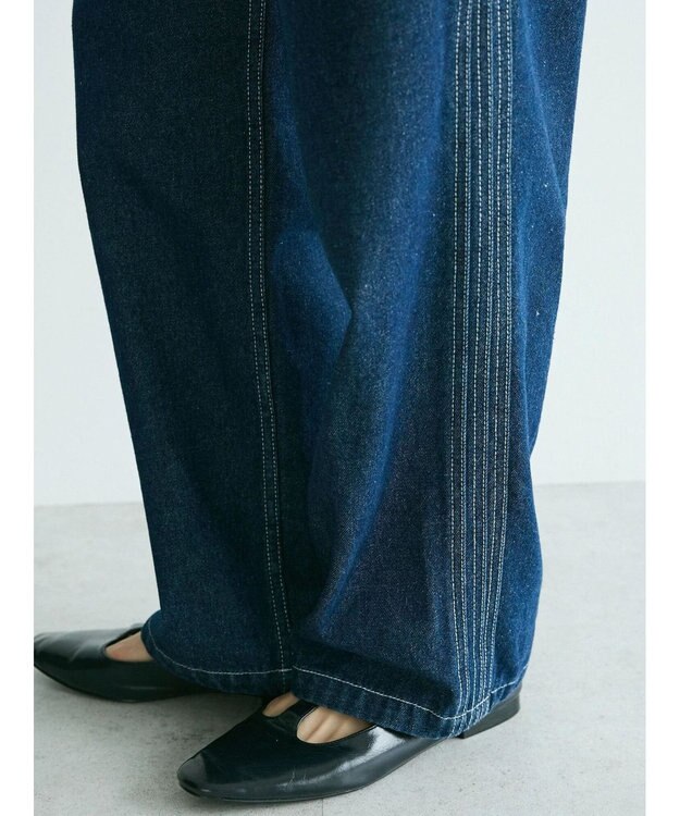 CRAFT STANDARD BOUTIQUE 【ユニセックス】デニム2タックワイドテーパードパンツ Dark Indigo