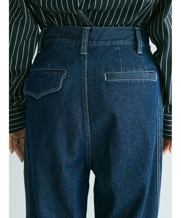 CRAFT STANDARD BOUTIQUE 【ユニセックス】デニム2タックワイドテーパードパンツ Dark Indigo
