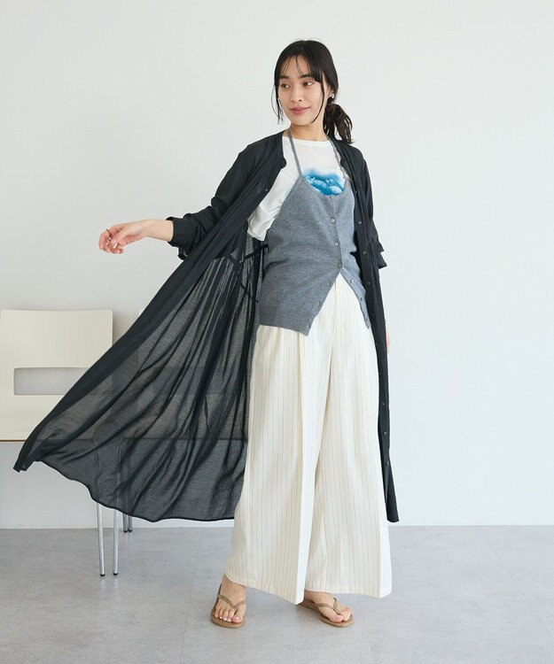 CRAFT STANDARD BOUTIQUE ヴィンテージボイルワンピース/羽織 Charcoal Gray