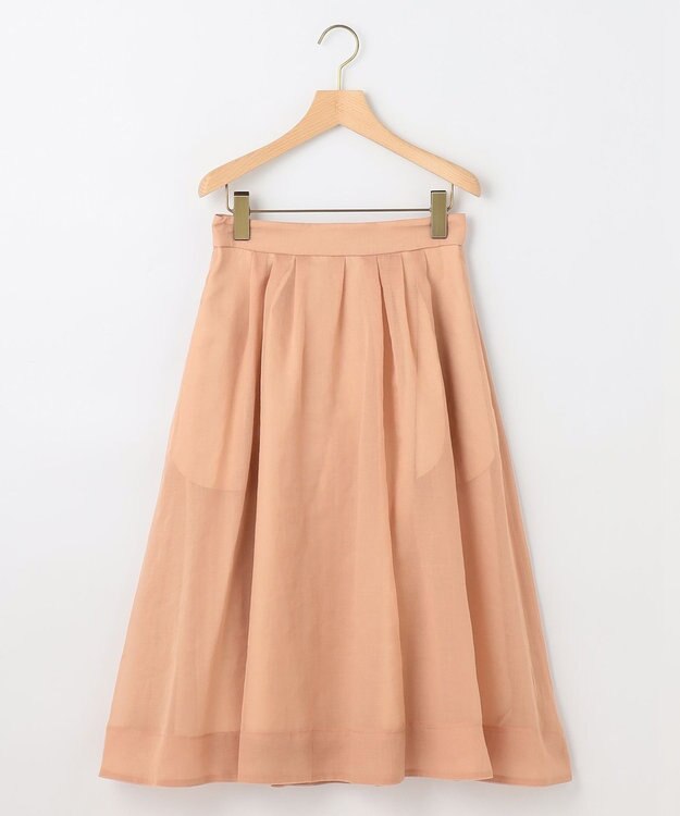 組曲 S 【WEB限定】シアーボイルタックフレア スカート ピンク系