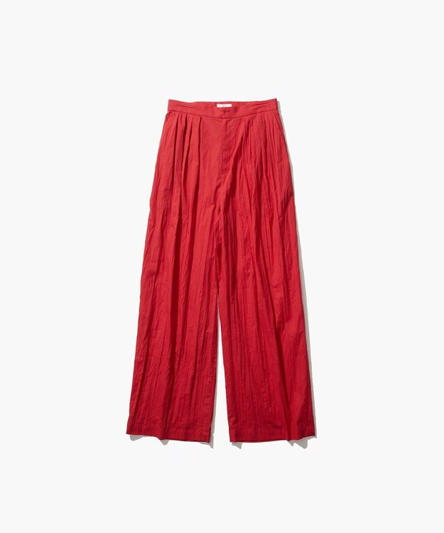 ATON WRINKLES COTTON | ワイドパンツ RED