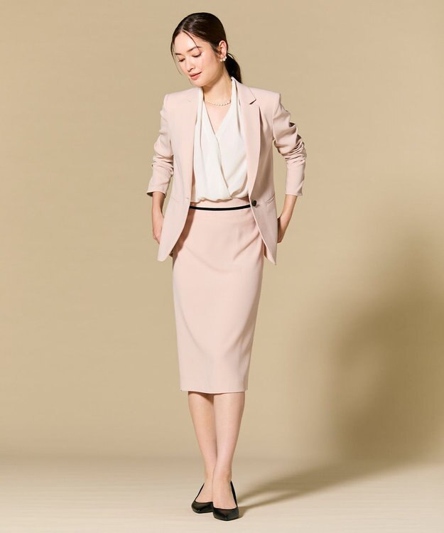 BEIGE， OLIVE / カシュクールフレンチスリーブブラウス White