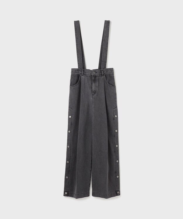 GRACE CONTINENTAL サスペンダーデニムパンツ ブラック