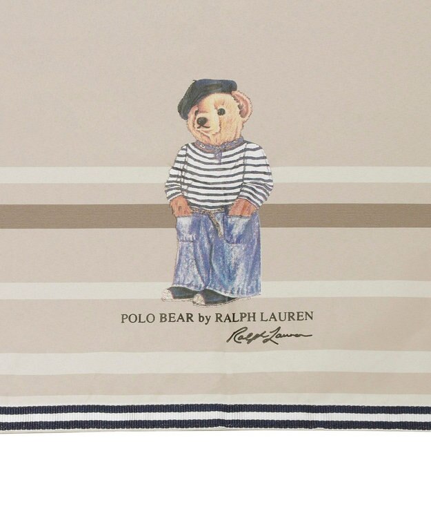 MOONBAT 【大きめ/軽量】POLO RALPH LAUREN （ポロ ラルフローレン）折りたたみ傘 FRENCH BEAR 55cm ベージュ