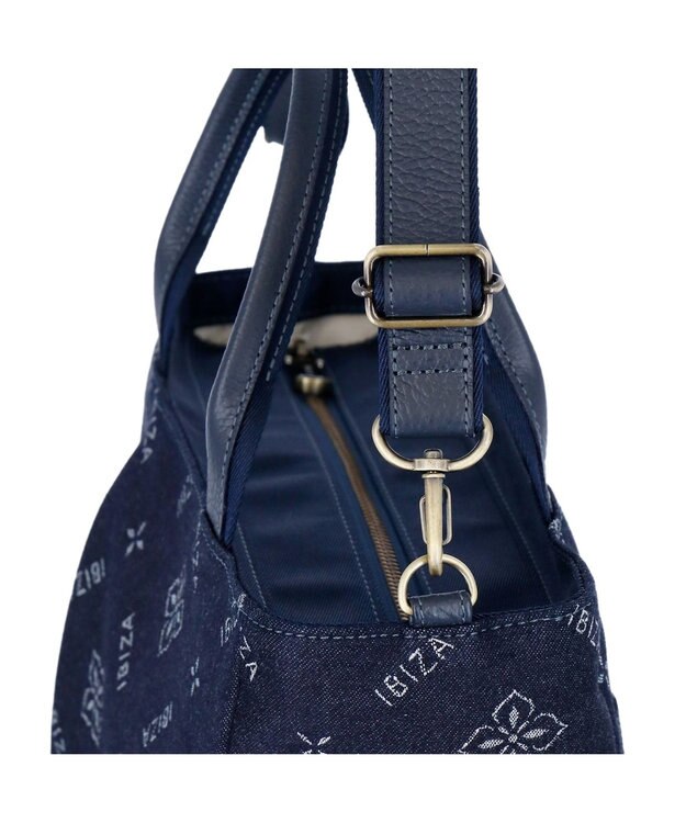 IBIZA アスール　ロゴデニム　2WAYバッグ 紺