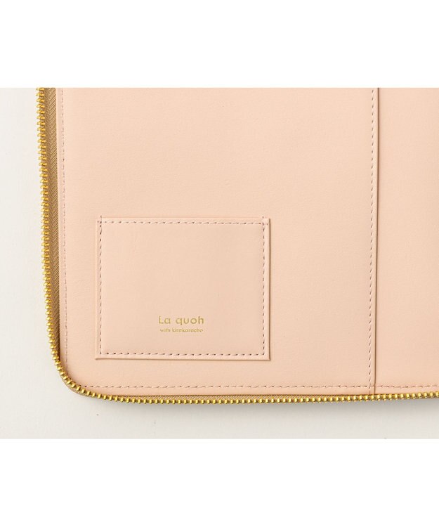 MIYABIYA La quoh with kirakaracho 南蛮七宝 プリントレザー ノートホルダー 鴇色(ときいろ)