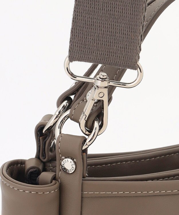 Y'SACCS カウレザー スクエア2wayミニトート グレージュ