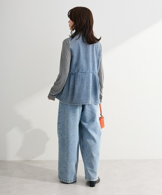 Green Parks デニムペプラムジレ Indigo