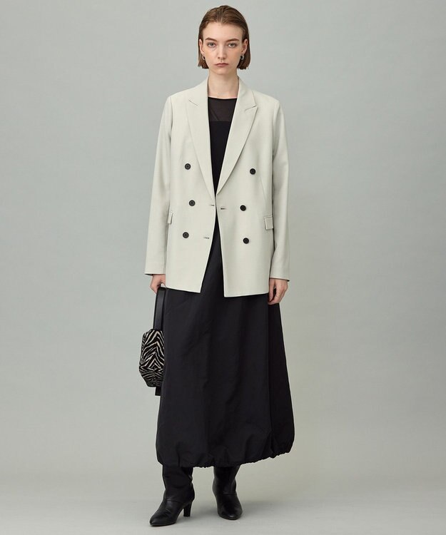 ICB L エステルメモリータフタ バルーンスカート ブラック系