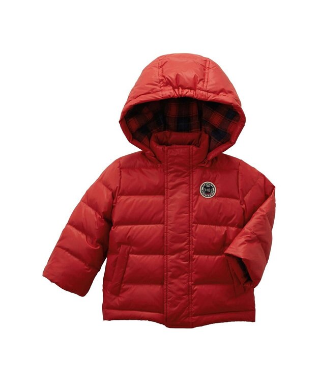 MIKI HOUSE HOT BISCUITS 【80-130cm】 ダウンジャケット コーラルレッド