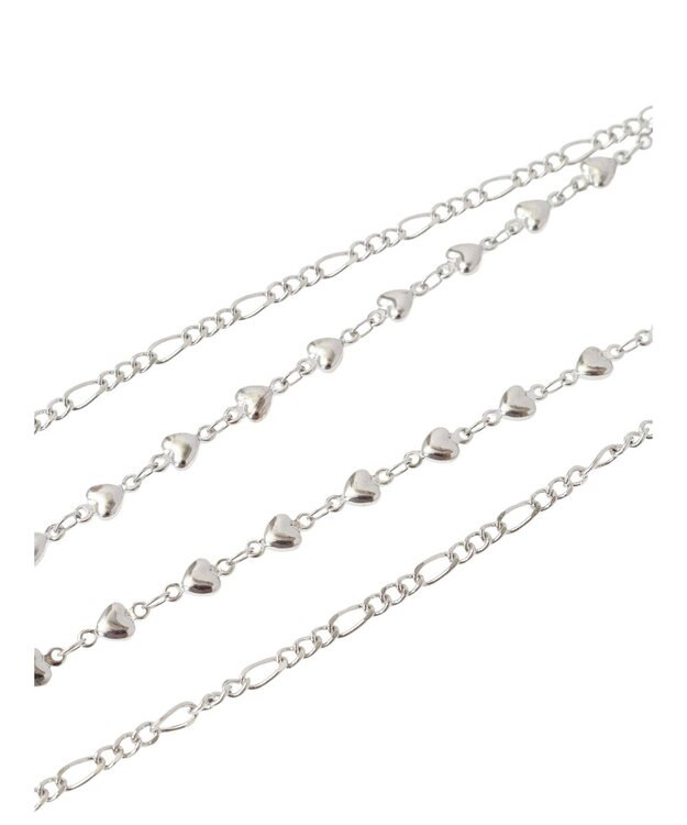 Green Parks ｅｖｅｒｙ　ｗａｌｋ．２本セットハートネックレス Silver