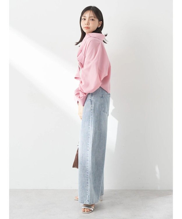 earth music&ecology ビッグポケットショートシャツ Light Pink