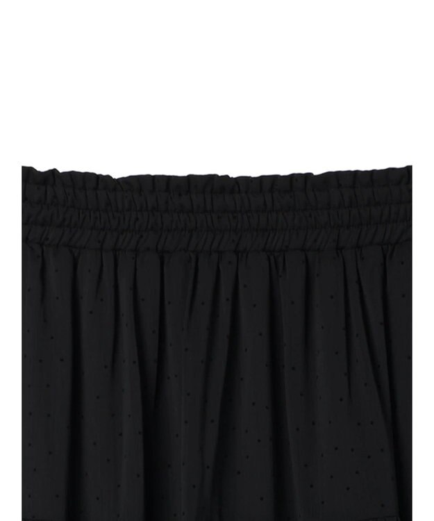 earth music&ecology フロッキードットシアーティアードスカート Black