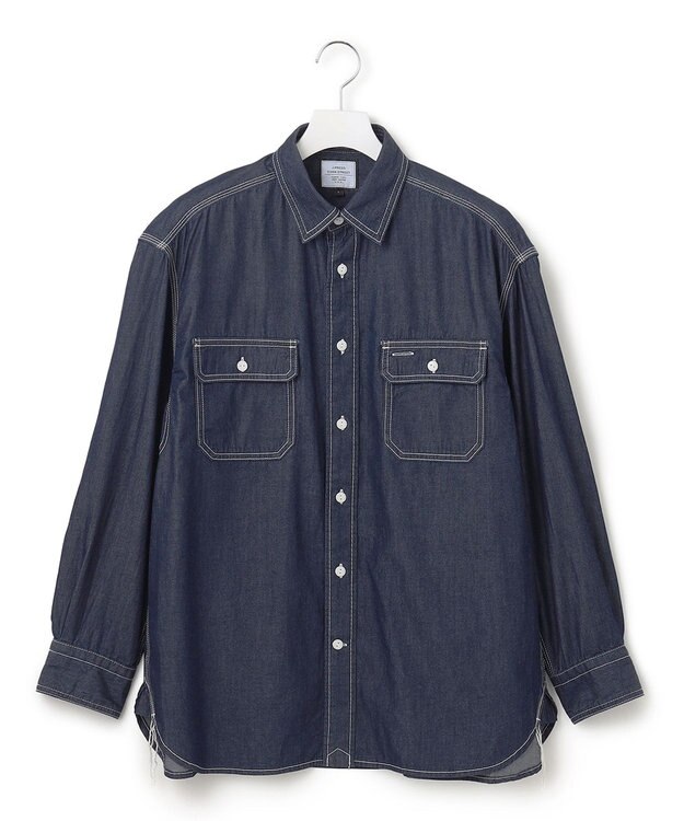 J.PRESS YORK STREET 【UNISEX】デニムワークシャツ ネイビー系
