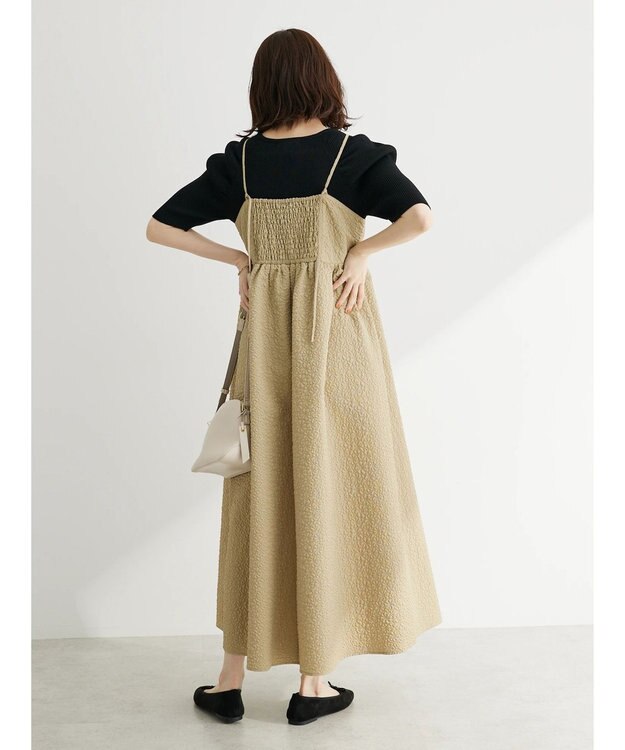 Green Parks ・ＥＬＥＮＣＡＲＥ　ＤＵＥ　フクレキャミワンピース Beige