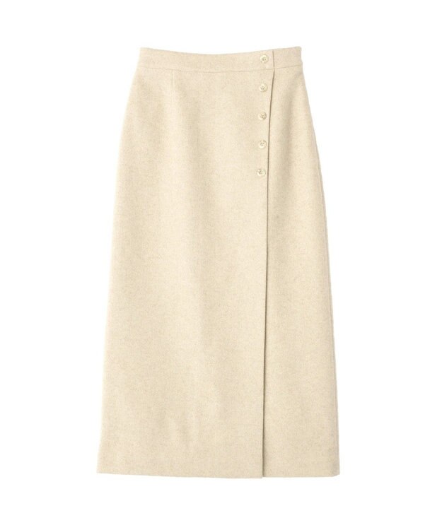 CRAFT STANDARD BOUTIQUE ラップ風Iラインスカート Light Beige