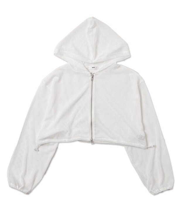 WEGO ダブルジップメッシュパーカー ホワイト